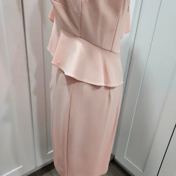 Elegant Peach Ruffle Dress - Picture 5 of 7